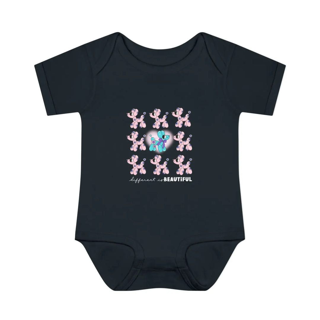 Different is Beautiful’ Baby Bodysuit Cute Balloon Animal Infant Onesie Motivational & Inspiring Gift 0-24 Months Soft