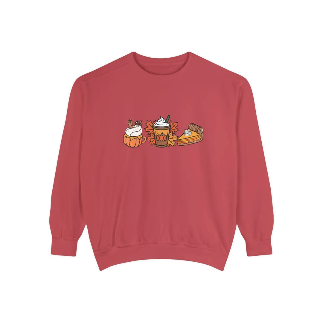 Fall Harvest Unisex Sweatshirt Cozy Pumpkin Casual Apparel Thanksgiving Gift Autumn Hoodie Crimson / S