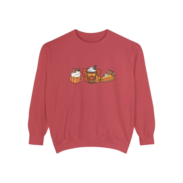 Fall Harvest Unisex Sweatshirt Cozy Pumpkin Casual Apparel Thanksgiving Gift Autumn Hoodie Crimson / S