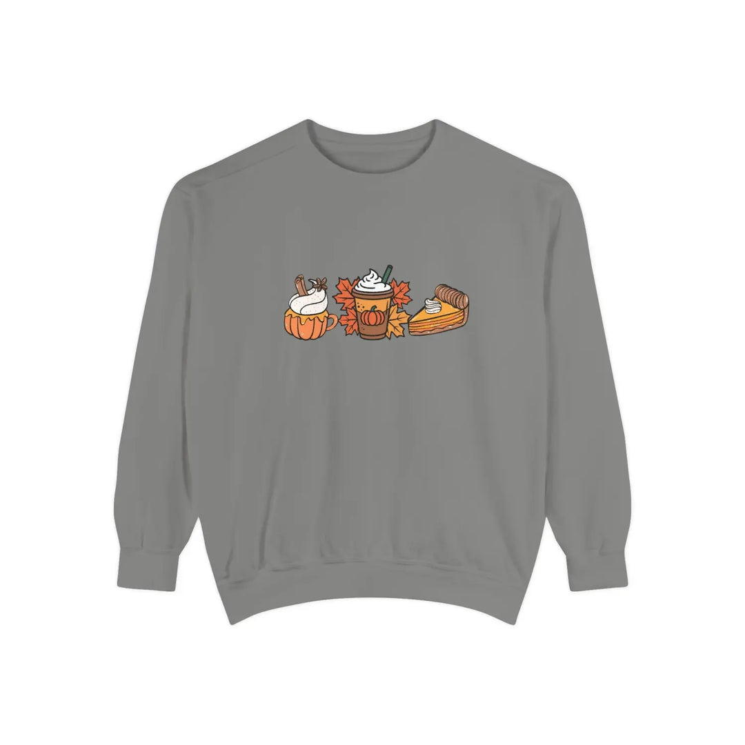Fall Harvest Unisex Sweatshirt Cozy Pumpkin Casual Apparel Thanksgiving Gift Autumn Hoodie Grey / S