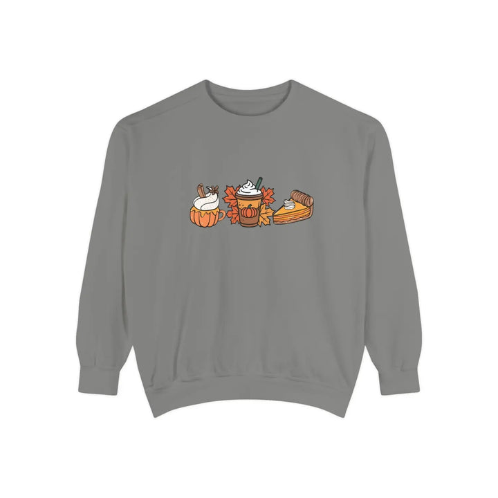Fall Harvest Unisex Sweatshirt Cozy Pumpkin Casual Apparel Thanksgiving Gift Autumn Hoodie Grey / S