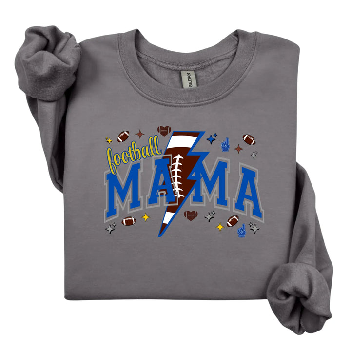 Football Mama Crewneck Sweatshirt | Gift for Sports Moms Casual Wear Season Apparel Cozy Unisex Team Spirit Clothing