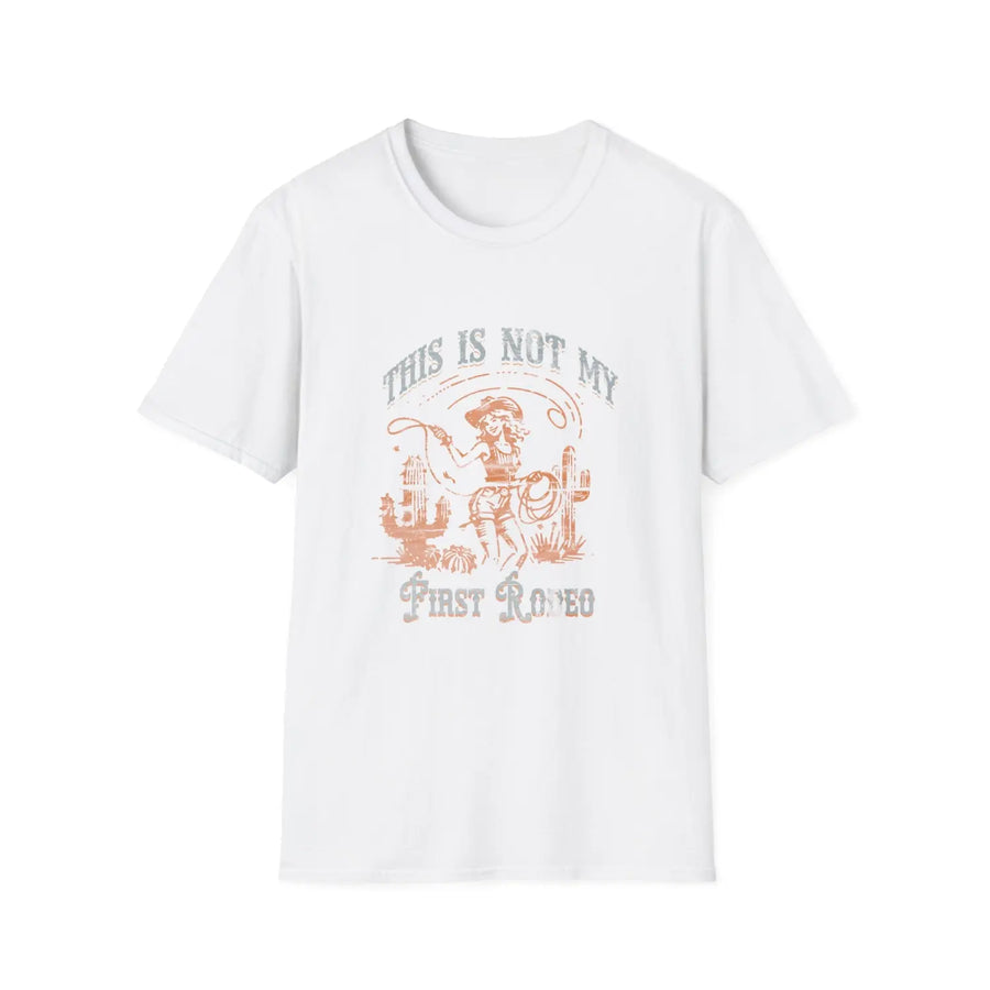 Funny Cowboy Quote T-Shirt Gift for Rodeo Lovers Casual Wear Birthday Present Unisex Softstyle Tee - XS / White