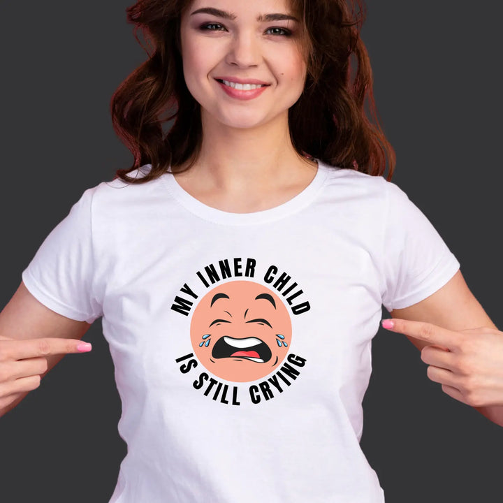 Funny Humor Women’s Tee Cute Graphic Inner Child Shirt Gift for Her Casual Top Self-Care Outfit - T-Shirt