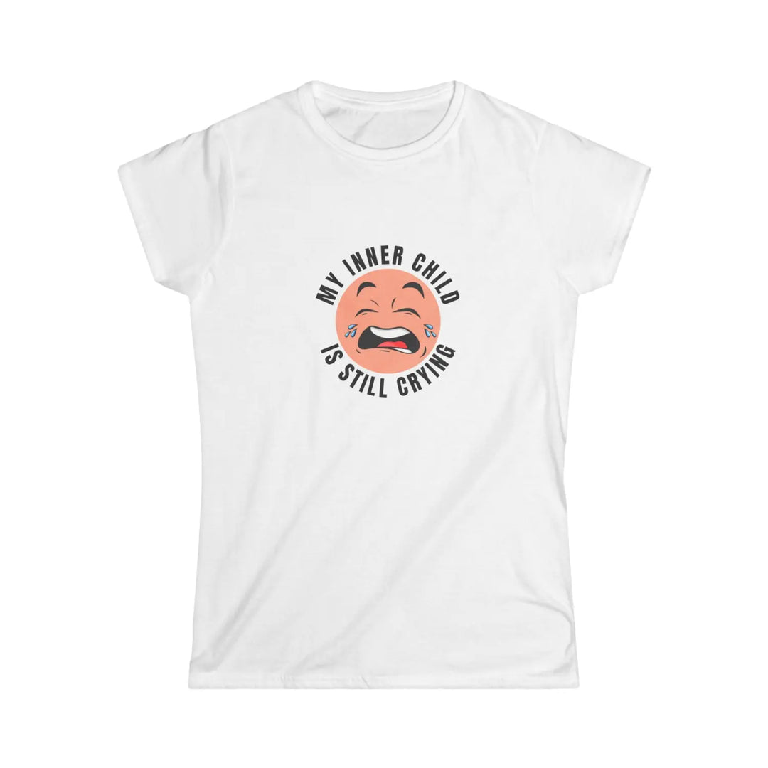 Funny Humor Women’s Tee Cute Graphic Inner Child Shirt Gift for Her Casual Top Self-Care Outfit - White / S - T-Shirt
