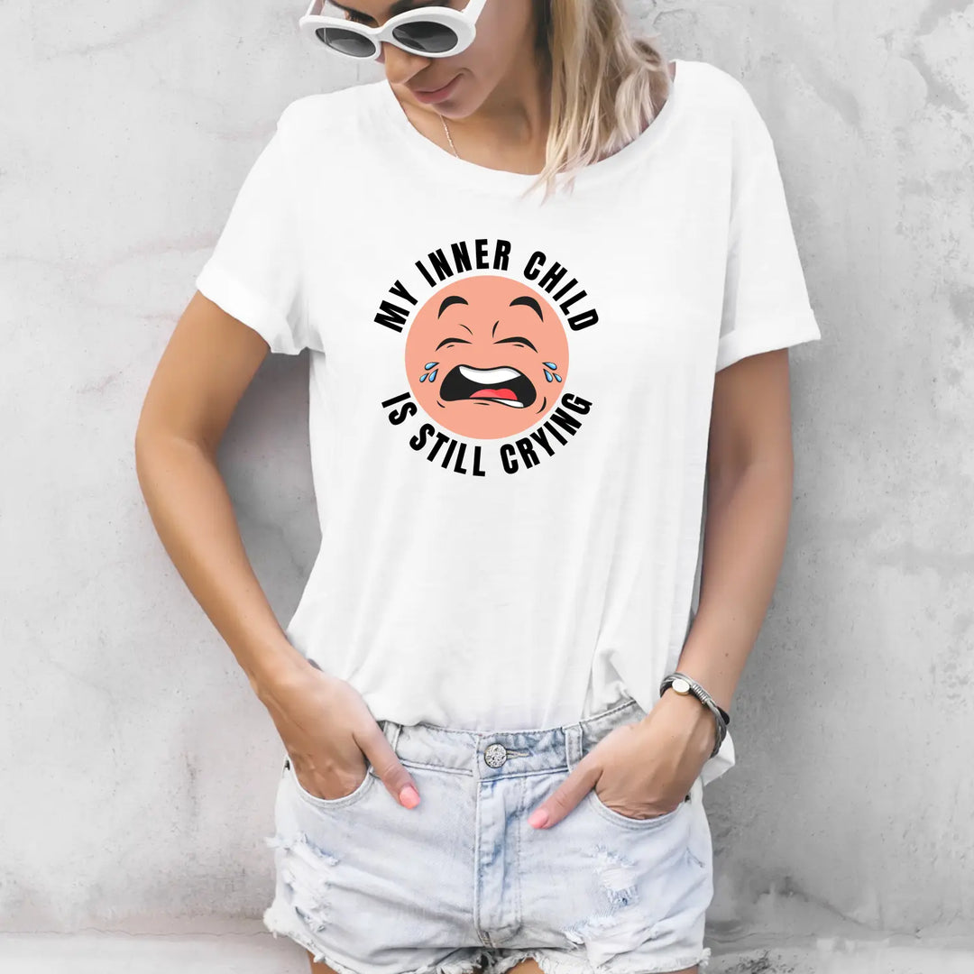 Funny Humor Women’s Tee Cute Graphic Inner Child Shirt Gift for Her Casual Top Self-Care Outfit - T-Shirt
