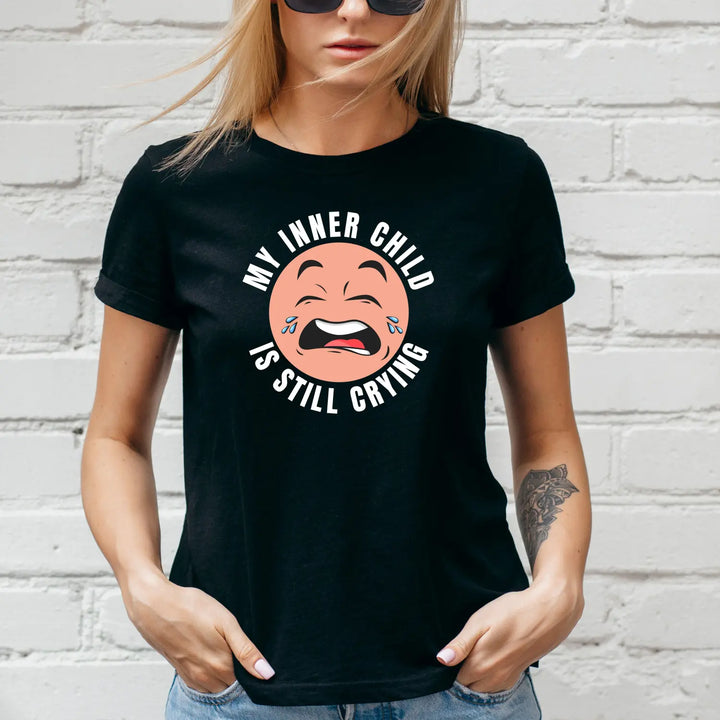 Funny Humor Women’s Tee Cute Graphic Inner Child Shirt Gift for Her Casual Top Self-Care Outfit - T-Shirt