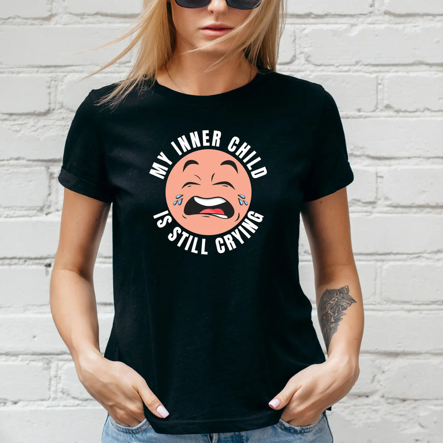 Funny Humor Women’s Tee Cute Graphic Inner Child Shirt Gift for Her Casual Top Self-Care Outfit - T-Shirt