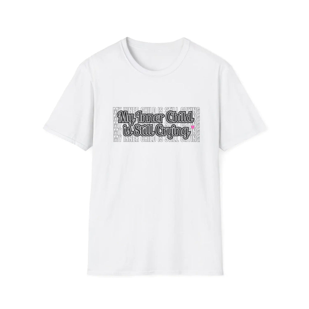 Funny Parent Unisex Softstyle T-Shirt Mom Dad Humor Tee Inner Child Stress Relief Shirt Life Gift Parenting Tee,