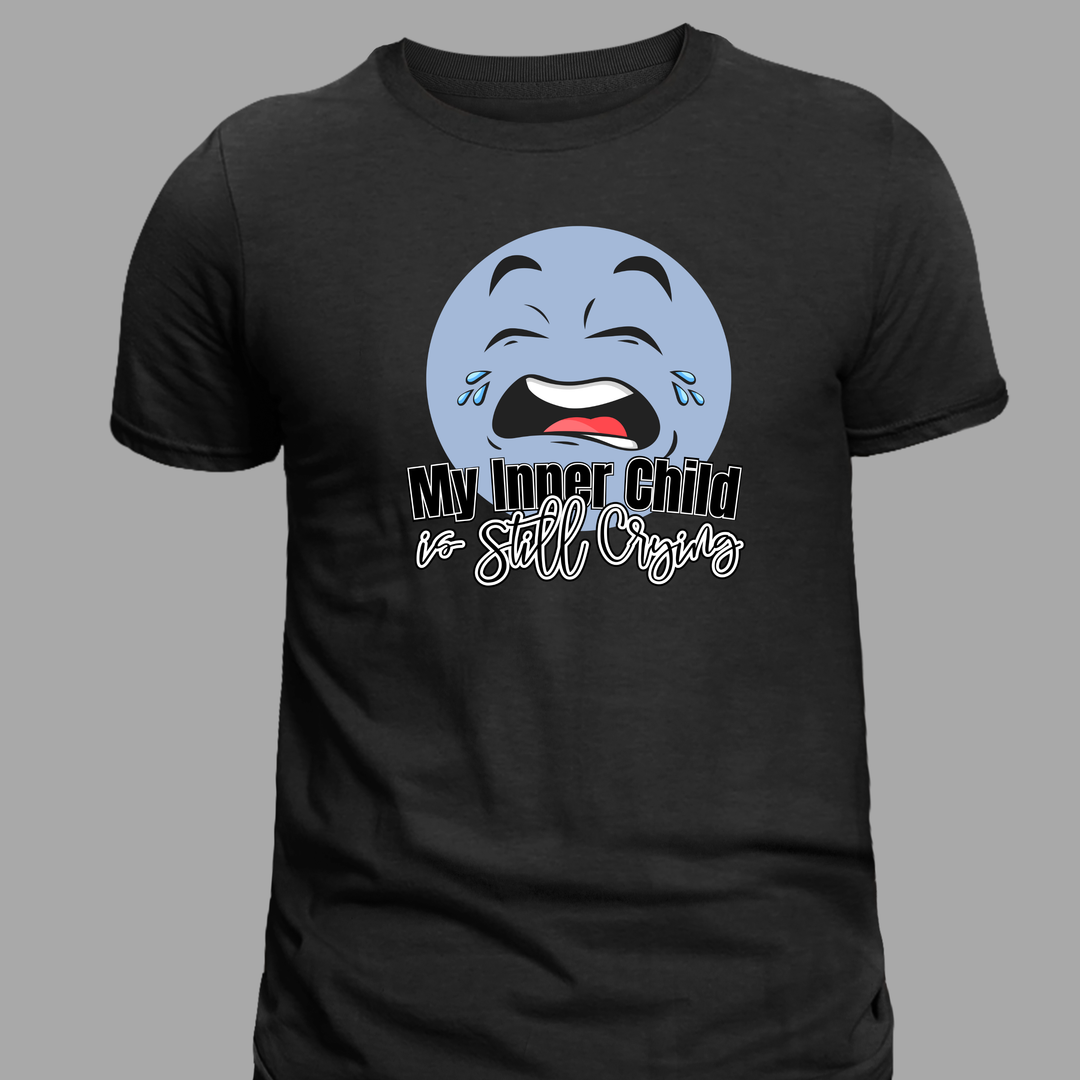 Funny Parenting Life Unisex Softstyle T-Shirt - My Inner Child is Still Crying