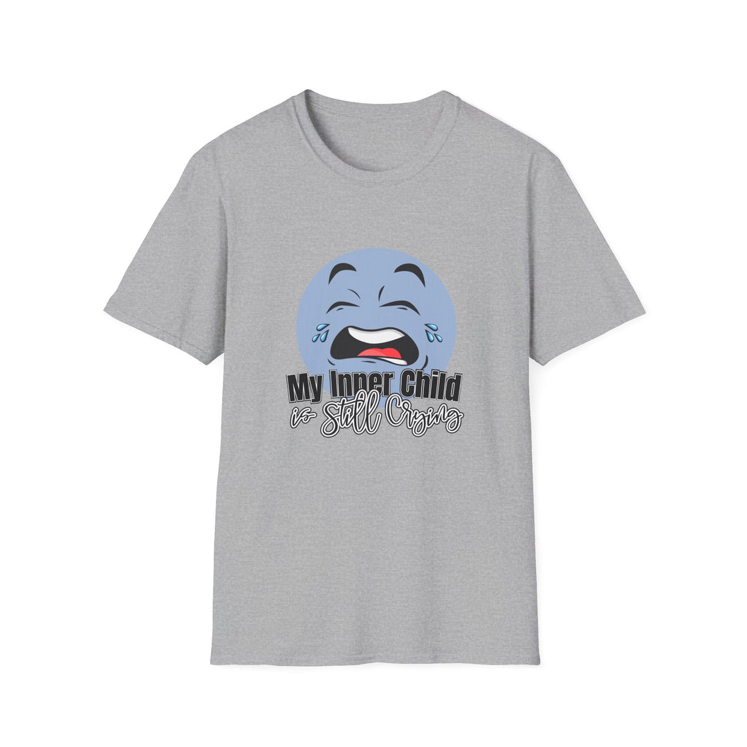 Funny Parenting Life Unisex Softstyle T-Shirt - My Inner Child is Still Crying - Sport Grey / XS