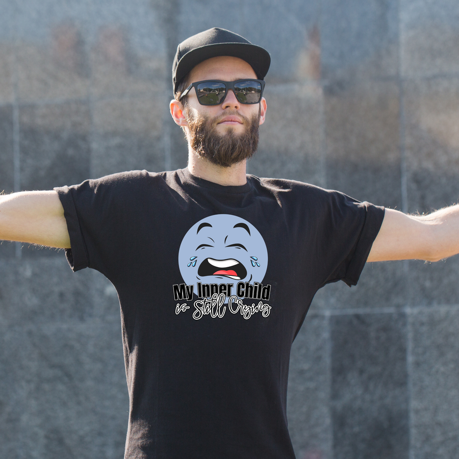 Funny Parenting Life Unisex Softstyle T-Shirt - My Inner Child is Still Crying