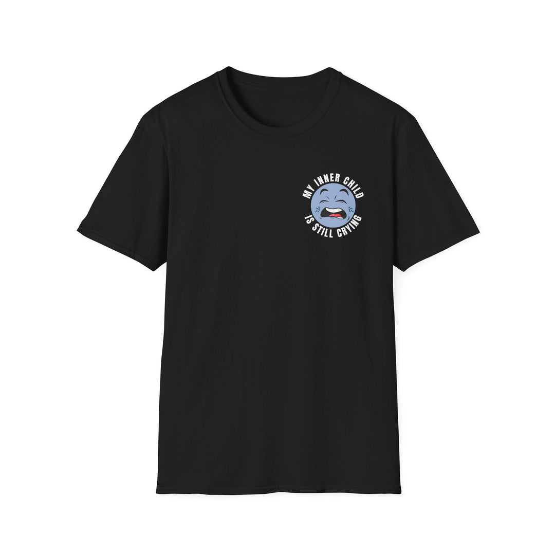 Funny Parenting Life Unisex Softstyle T-Shirt - My Inner Child is Still Crying
