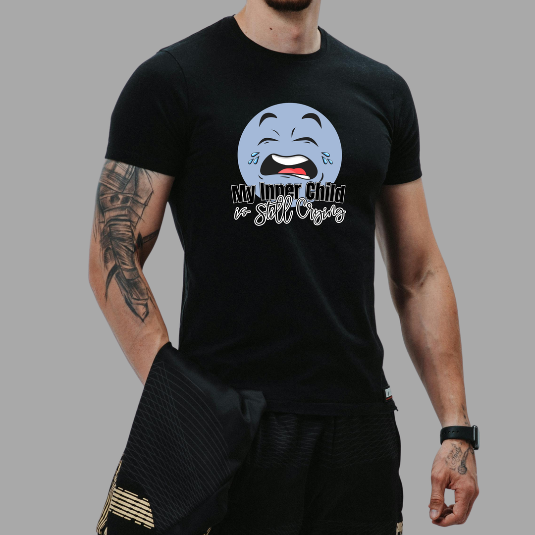 Funny Parenting Life Unisex Softstyle T-Shirt - My Inner Child is Still Crying
