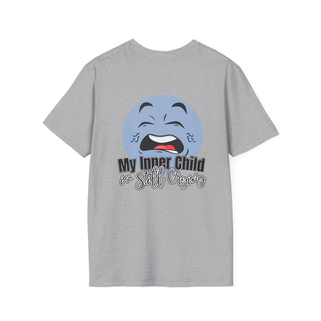 Funny Parenting Life Unisex Softstyle T-Shirt - My Inner Child is Still Crying - Sport Grey / XS