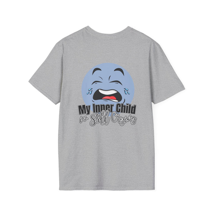 Funny Parenting Life Unisex Softstyle T-Shirt - My Inner Child is Still Crying - Sport Grey / XS