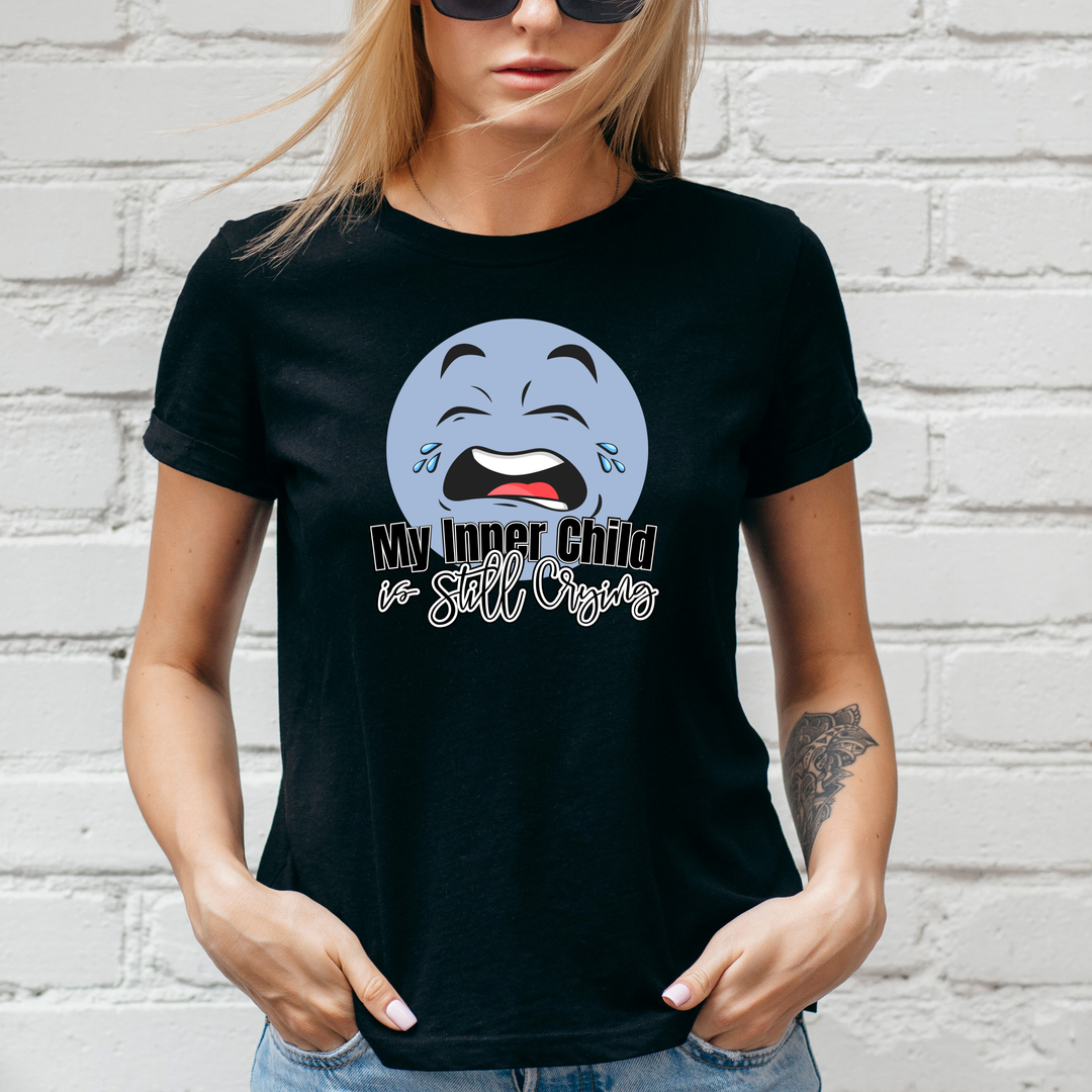Funny Parenting Life Unisex Softstyle T-Shirt - My Inner Child is Still Crying