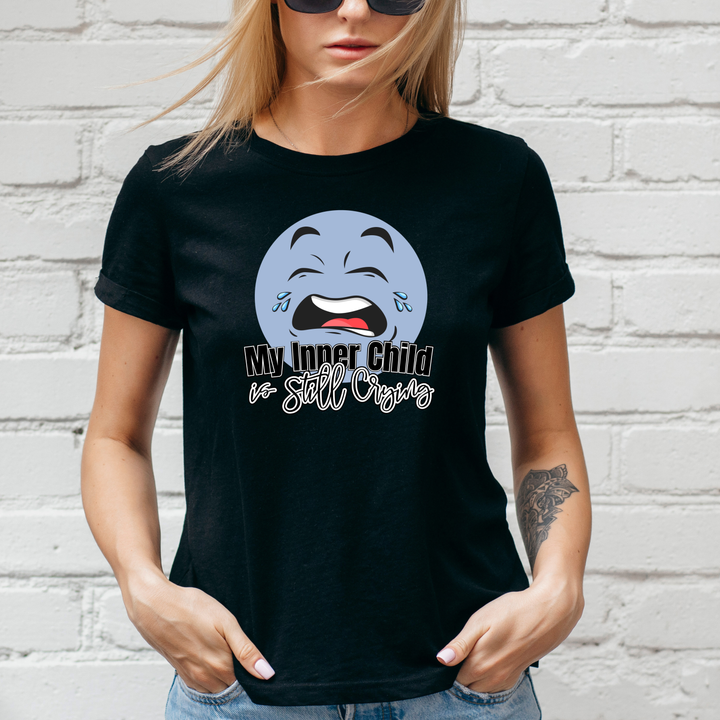 Funny Parenting Life Unisex Softstyle T-Shirt - My Inner Child is Still Crying