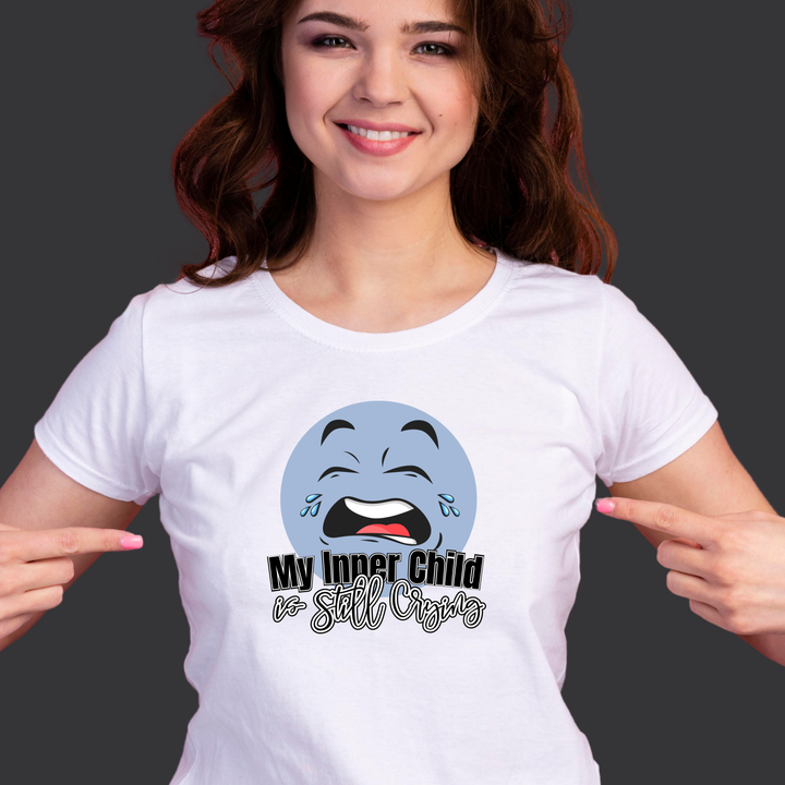 Funny Parenting Life Unisex Softstyle T-Shirt - My Inner Child is Still Crying