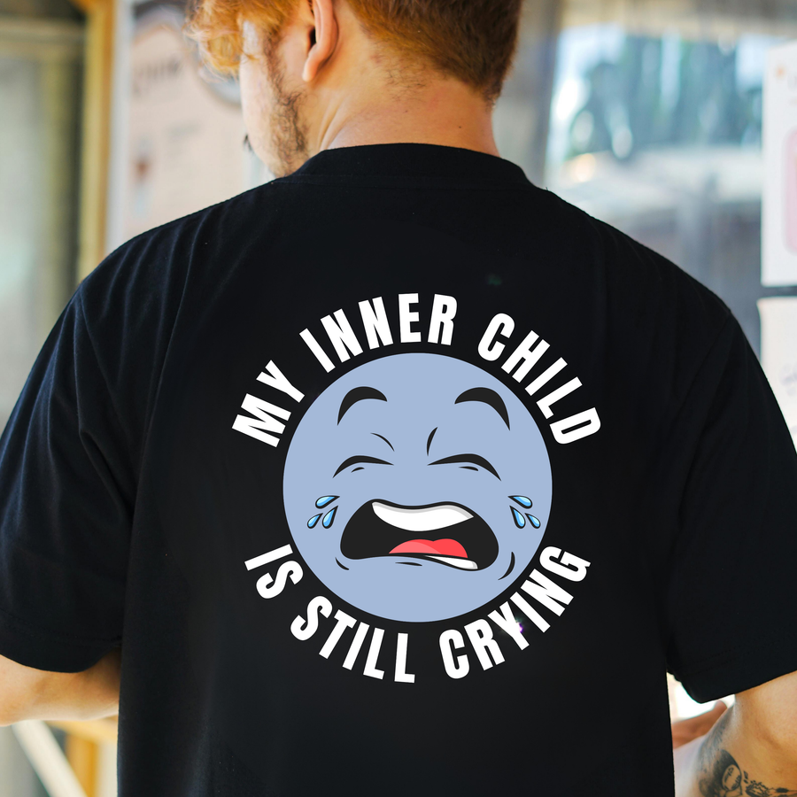 Funny Parenting Life Unisex Softstyle T-Shirt - My Inner Child is Still Crying