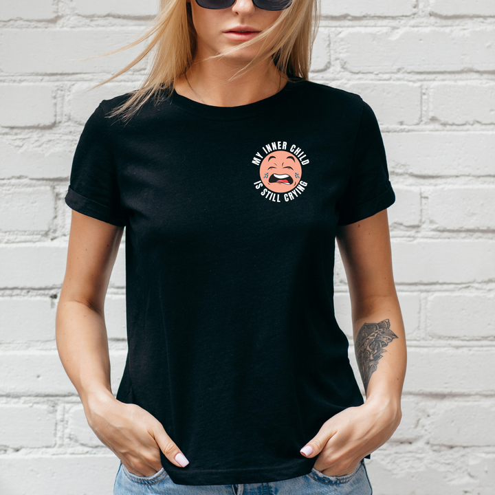 Funny Parenting Life Unisex Softstyle T-Shirt - My Inner Child is Still Crying