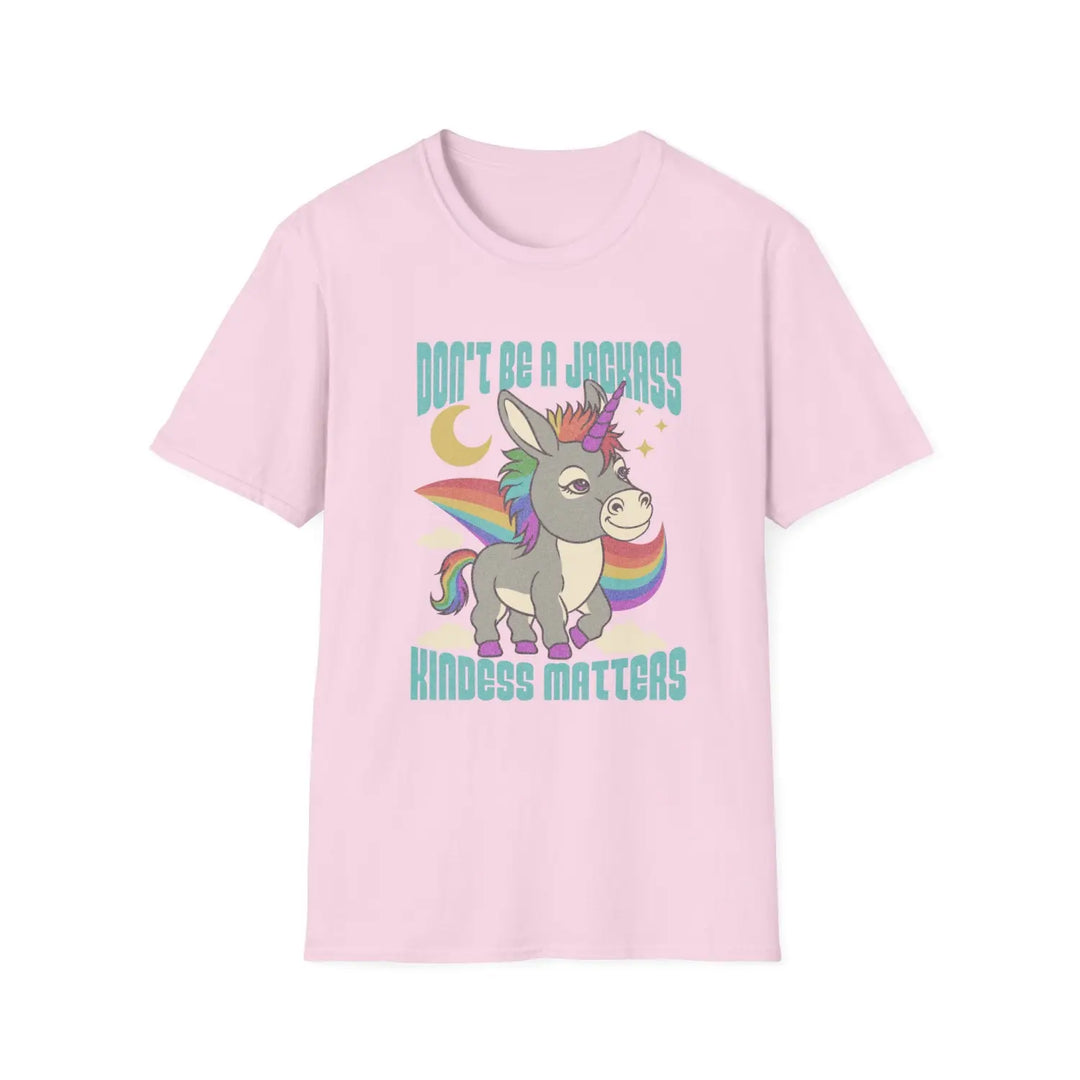 Funny Unicorn T-Shirt - Don’t Be a Jerk Kindness Matters Cute Gift for Friends Family Birthday Casual Wear Lovers - S