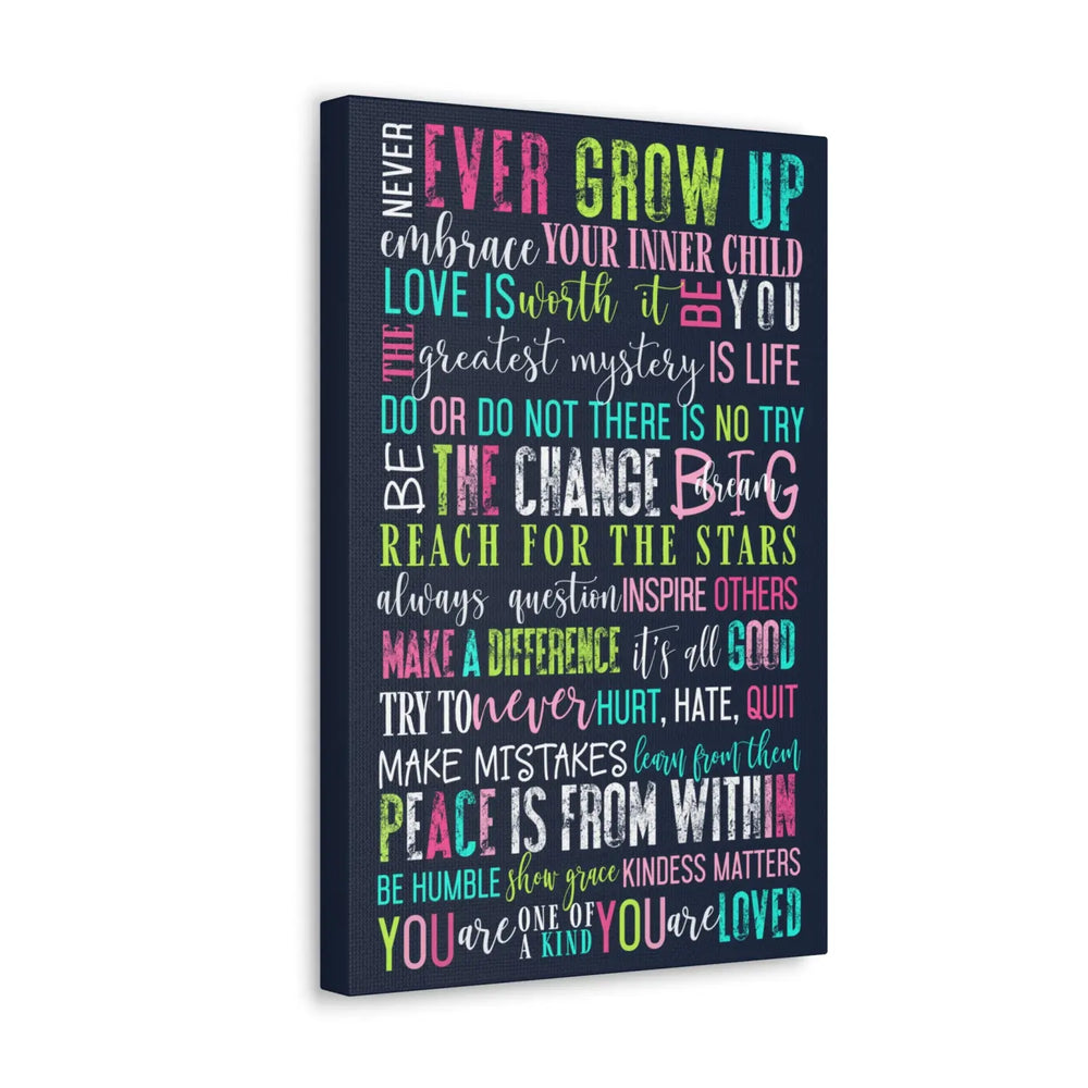 Watermelon Dreams Wall Canvas - Inspiring Words and Motivational Mantras for Kids’ Rooms - 12’’ x 18’’ / 1.25’’