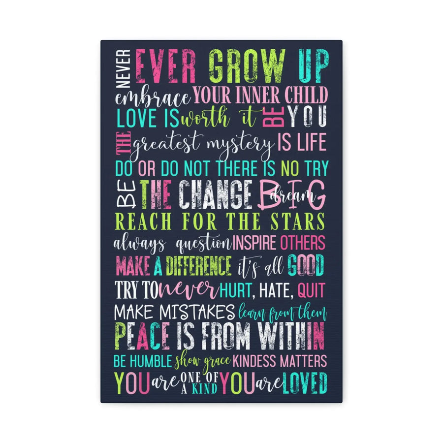 Watermelon Dreams Wall Canvas - Inspiring Words and Motivational Mantras for Kids’ Rooms - 12’’ x 18’’ / 1.25’’
