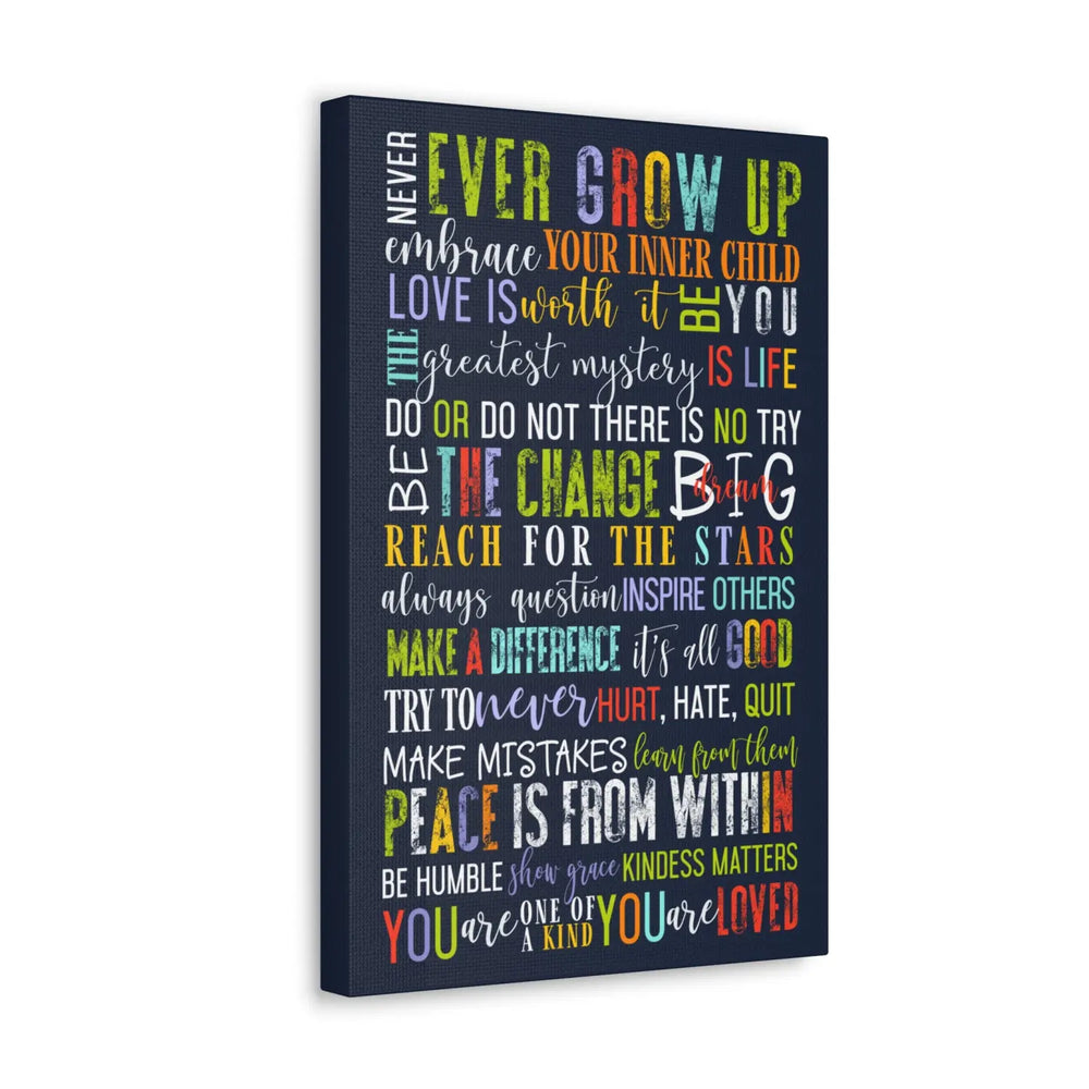 Tulips Wall Canvas with Inspiring Words and Motivational Mantras - Perfect for Home Decor Positive Energy - 12’’ x 18’’