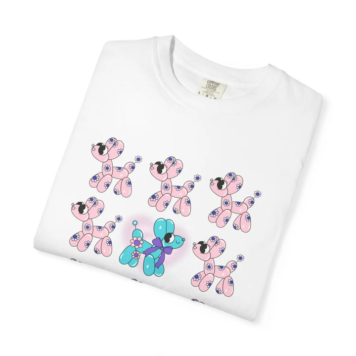 Garment-Dyed T-shirt with Playful Puppies Design Cute Animal Tee Unisex Casual Wear Gift for Dog Lovers Birthday