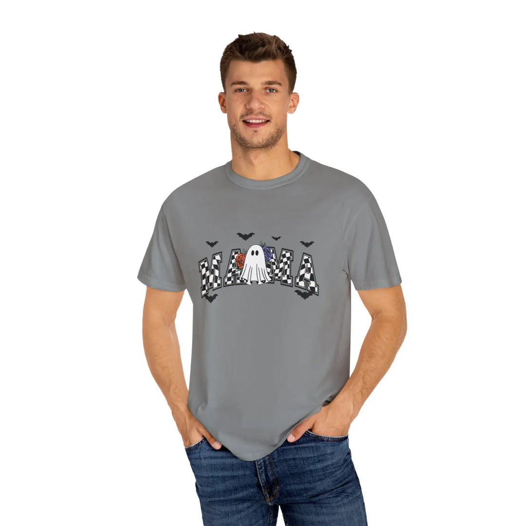Ghostly Mama T Shirt Halloween Apparel Unisex Tees Mothers Day Gift Casual Comfort Wear Spooky Holiday Clothing Shirt,