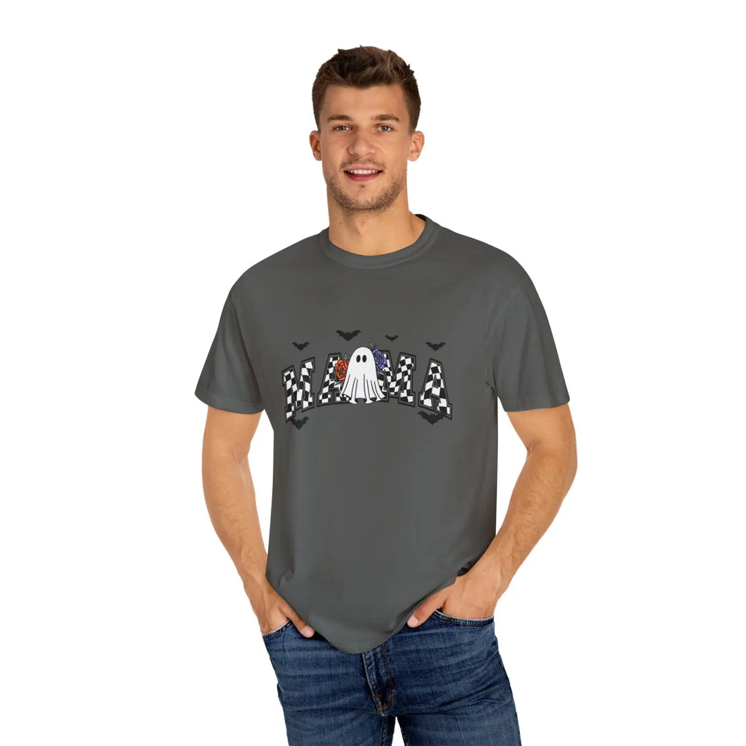 Ghostly Mama T Shirt Halloween Apparel Unisex Tees Mothers Day Gift Casual Comfort Wear Spooky Holiday Clothing Shirt,