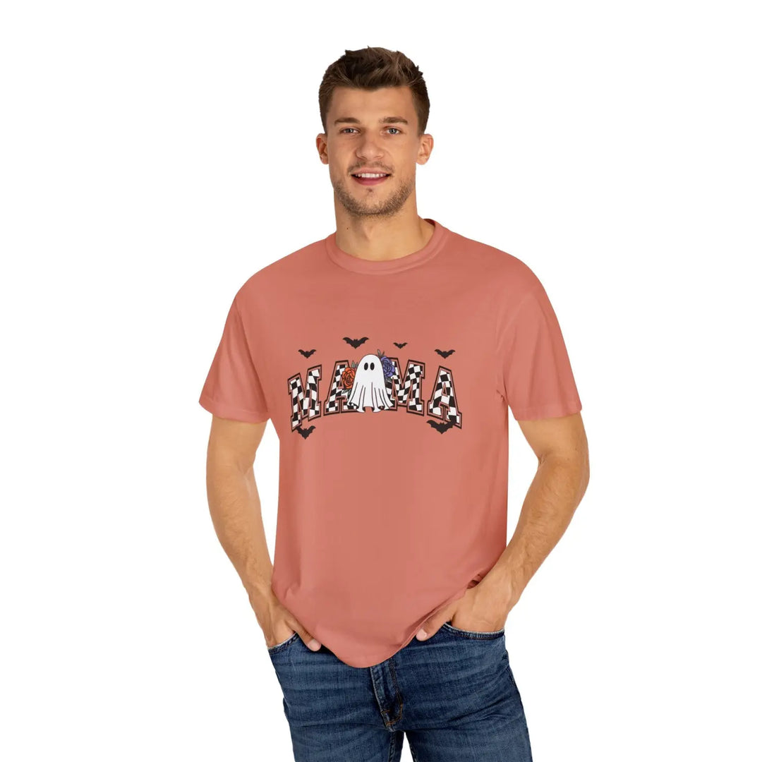 Ghostly Mama T Shirt Halloween Apparel Unisex Tees Mothers Day Gift Casual Comfort Wear Spooky Holiday Clothing Shirt,