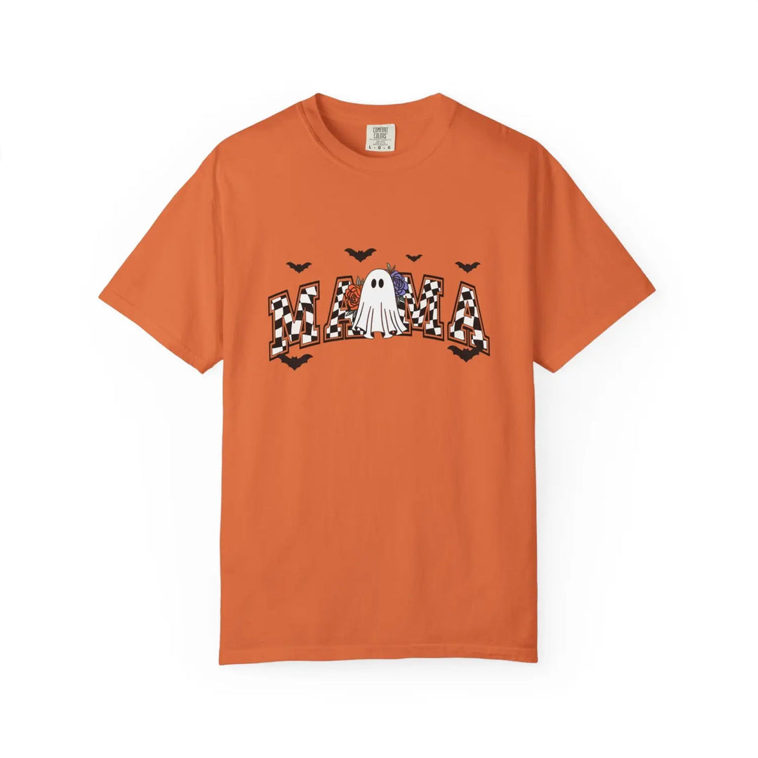 Ghostly Mama T Shirt Halloween Apparel Unisex Tees Mothers Day Gift Casual Comfort Wear Spooky Holiday Clothing Shirt,