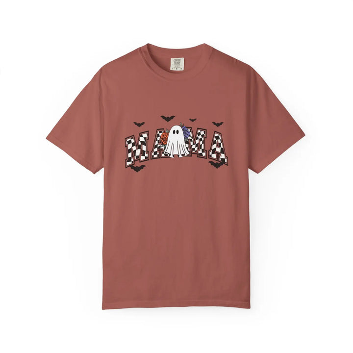 Ghostly Mama T Shirt Halloween Apparel Unisex Tees Mothers Day Gift Casual Comfort Wear Spooky Holiday Clothing Shirt,