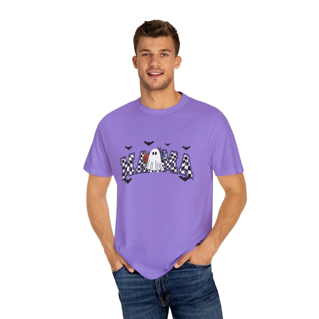 Ghostly Mama T Shirt Halloween Apparel Unisex Tees Mothers Day Gift Casual Comfort Wear Spooky Holiday Clothing Shirt,