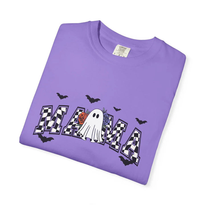 Ghostly Mama T Shirt Halloween Apparel Unisex Tees Mothers Day Gift Casual Comfort Wear Spooky Holiday Clothing Shirt,