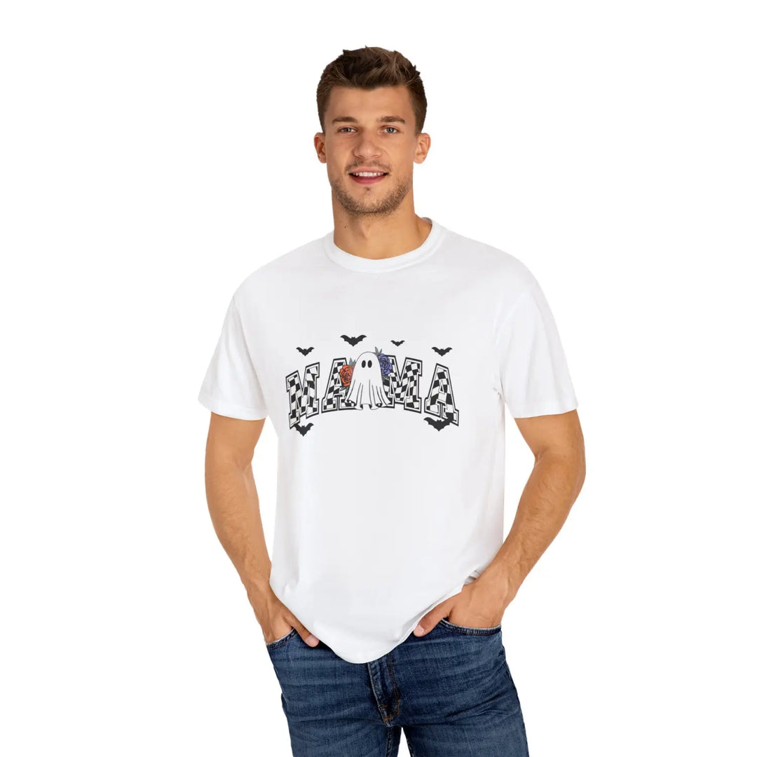 Ghostly Mama T Shirt Halloween Apparel Unisex Tees Mothers Day Gift Casual Comfort Wear Spooky Holiday Clothing Shirt,