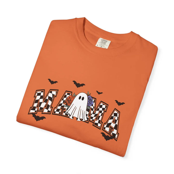 Ghostly Mama T Shirt Halloween Apparel Unisex Tees Mothers Day Gift Casual Comfort Wear Spooky Holiday Clothing Shirt,