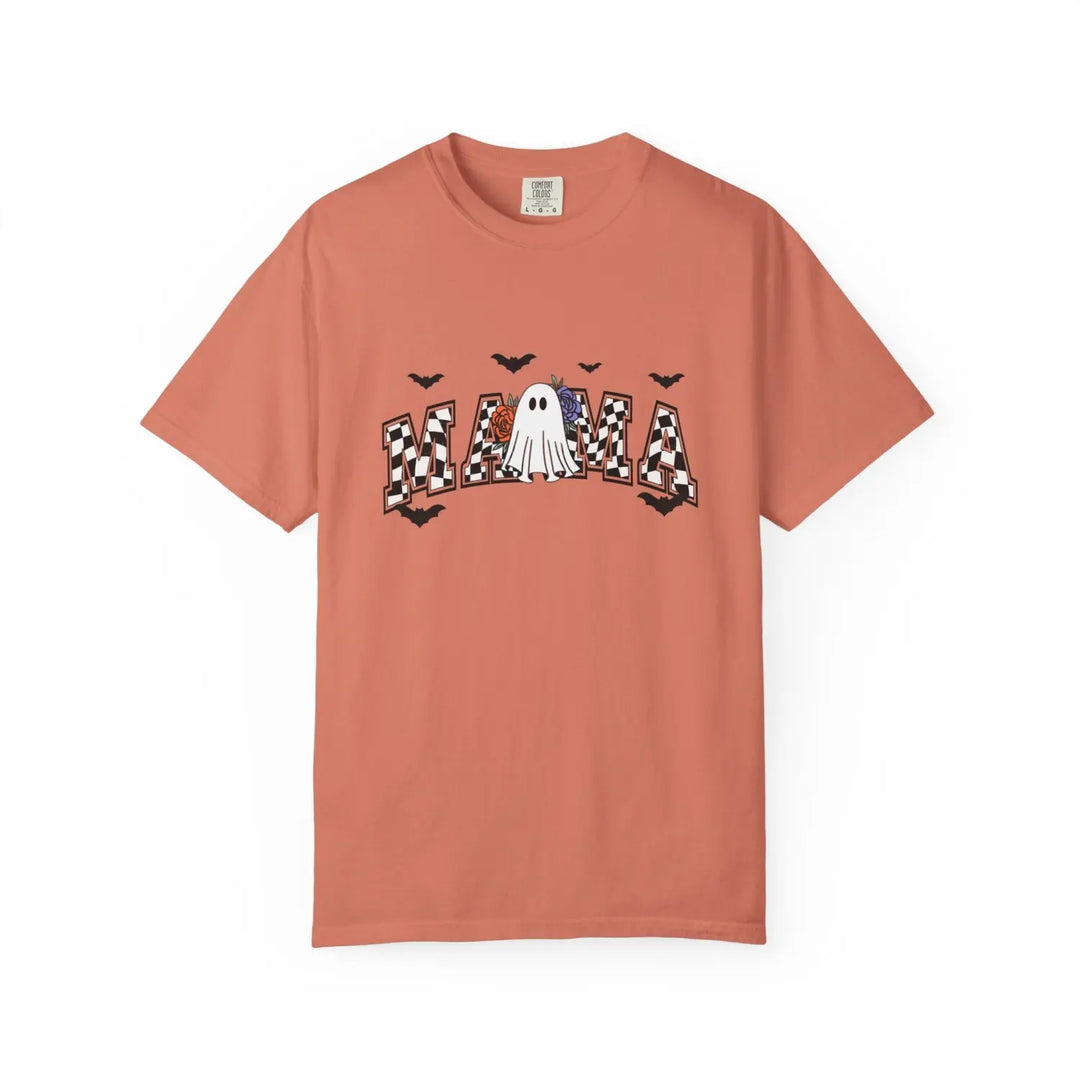 Ghostly Mama T Shirt Halloween Apparel Unisex Tees Mothers Day Gift Casual Comfort Wear Spooky Holiday Clothing Shirt,