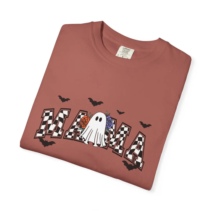 Ghostly Mama T Shirt Halloween Apparel Unisex Tees Mothers Day Gift Casual Comfort Wear Spooky Holiday Clothing Shirt,