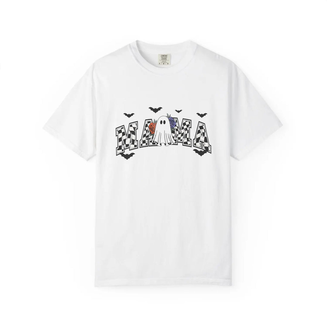 Ghostly Mama T Shirt Halloween Apparel Unisex Tees Mothers Day Gift Casual Comfort Wear Spooky Holiday Clothing Shirt,