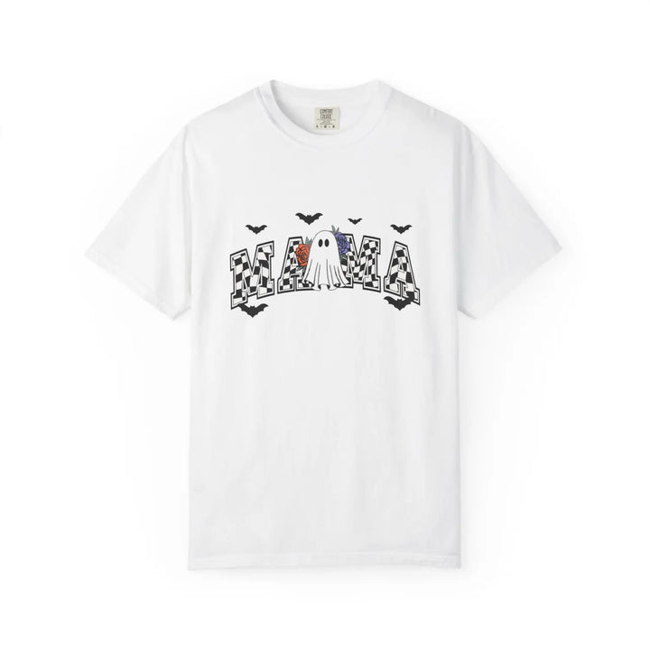 Ghostly Mama T Shirt Halloween Apparel Unisex Tees Mothers Day Gift Casual Comfort Wear Spooky Holiday Clothing Shirt,