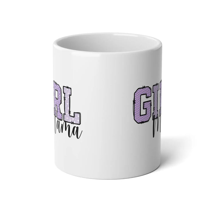 Girl Mama Jumbo Mug - Perfect Gift for Moms Coffee Lovers Mother’s Day Birthdays Unique Ceramic Fun Idea - 20oz / White