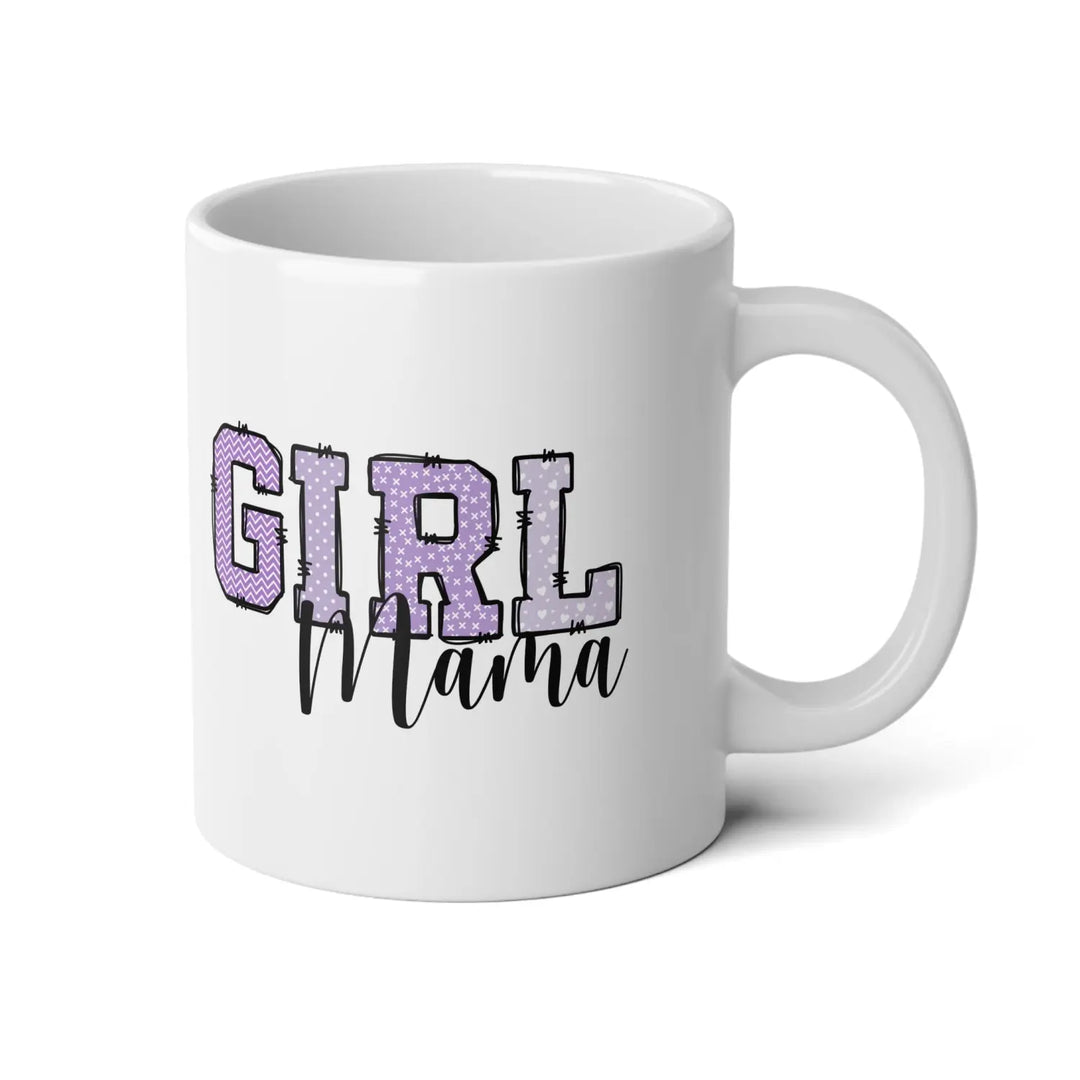 Girl Mama Jumbo Mug - Perfect Gift for Moms Coffee Lovers Mother’s Day Birthdays Unique Ceramic Fun Idea - 20oz / White