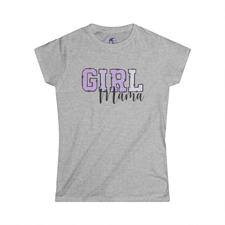 Girl Mama Pattern Letter T-Shirt Purple Mom Life Tee Perfect for Mommy Gift-Giving Mothers Day Birthdays Baby Shower