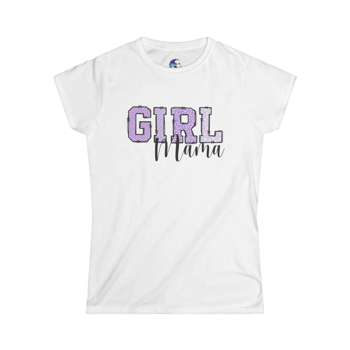 Girl Mama Pattern Letter T-Shirt Purple Mom Life Tee Perfect for Mommy Gift-Giving Mothers Day Birthdays Baby Shower