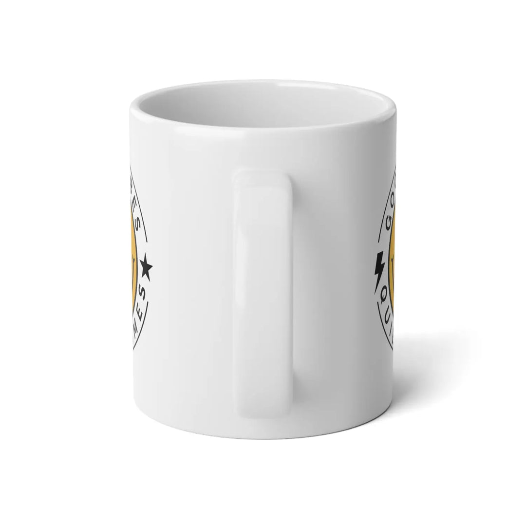Good Vibes Jumbo Mug - 20oz Ceramic Cup Coffee Lover Gift Positive Energy Fun Home Office Decor Inspirational Drinkware