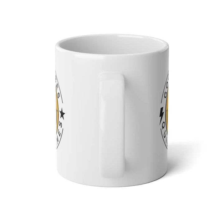 Good Vibes Jumbo Mug - 20oz Ceramic Cup Coffee Lover Gift Positive Energy Fun Home Office Decor Inspirational Drinkware