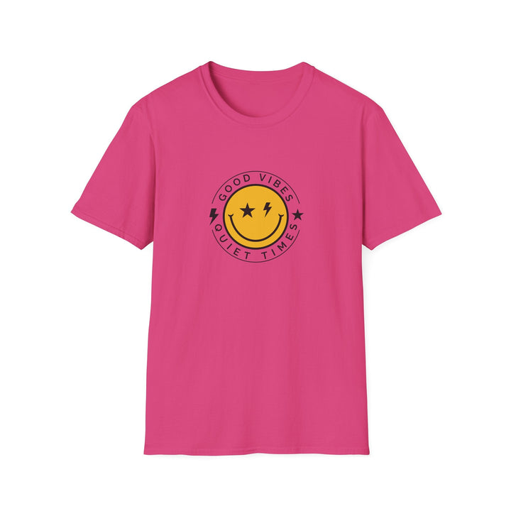 Good Vibes Unisex T-Shirt Casual Tee Gift for Friends Summer Style Fun and Relaxed Attire Positive Only - Heliconia / S